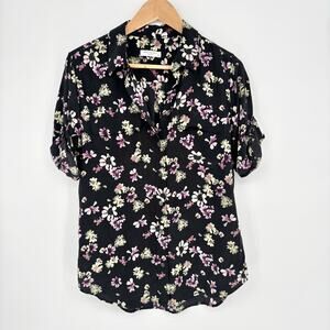 Equipment Femme 100% Silk Floral Button-Up Floral Shirt Size S